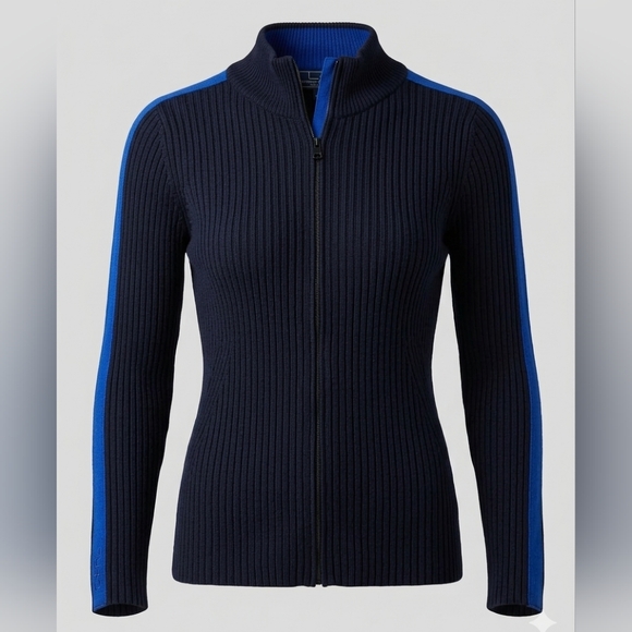Lauren Ralph Lauren Sweaters - LAUREN Ralph Lauren Active Full Zip Knit Sweater Large Black Blue